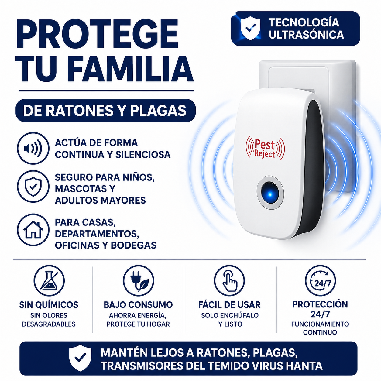 Repelente Ultrasónico 2x1