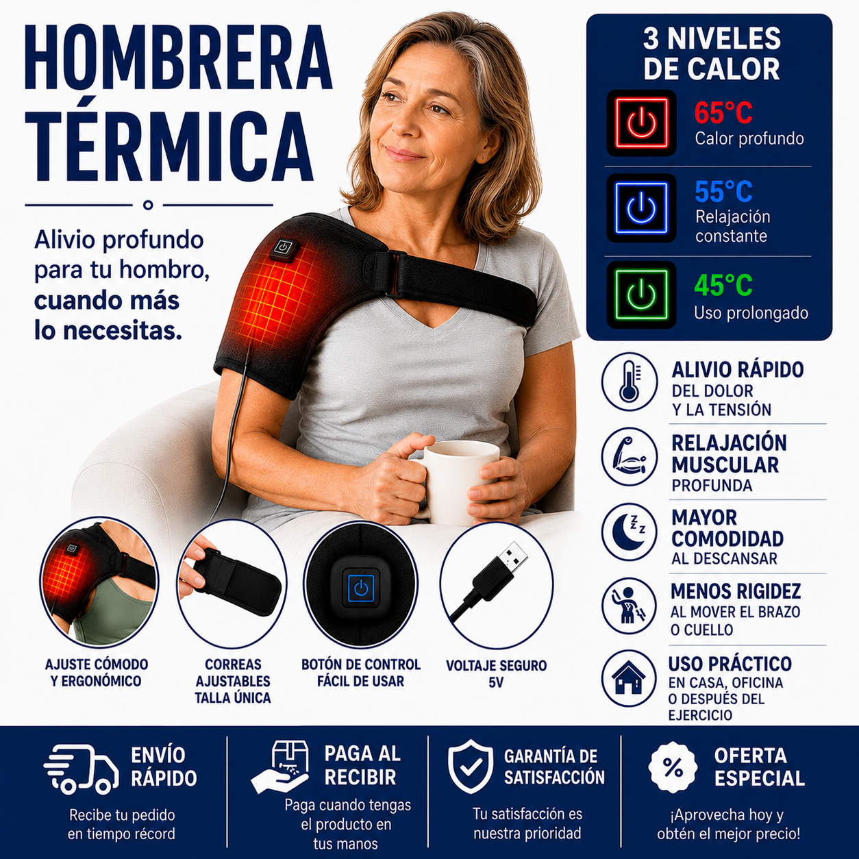Hombrera Térmica – 3 Intensidades