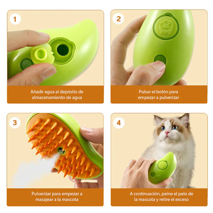 Cepillo vapor para mascotas