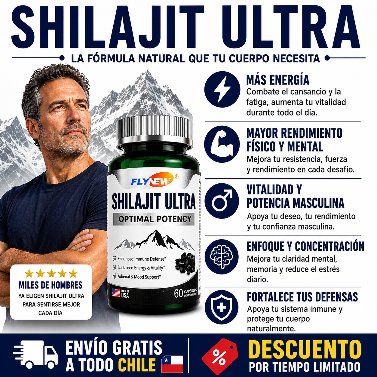SHILAJIT ULTRA - 60 CAPSULAS
